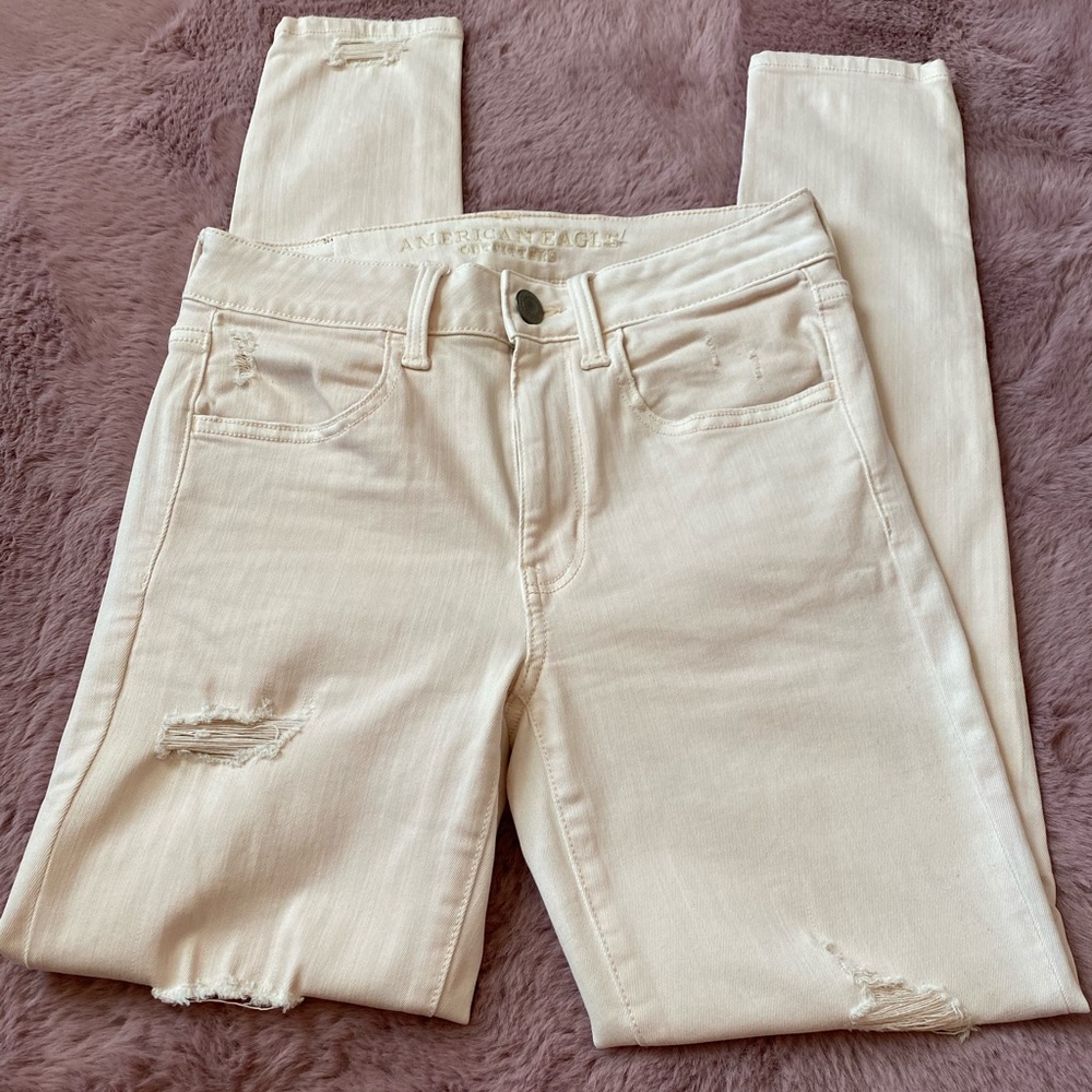 Peach High Waisted American Eagle Jeggings